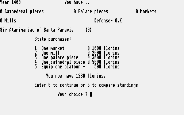 Santa Paravia en Fiumaccio atari screenshot